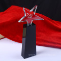 Customized New Design Top Quality Black Star Crystal Trophy